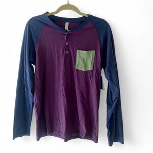 NWT MTL APPAREL LONG SLEEVE PURPLE SHIRT SIZE MEDIUM